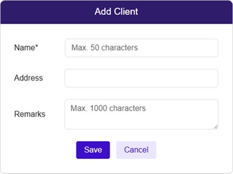 Adding a New Client