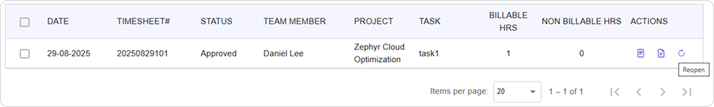 Reopening Timesheets