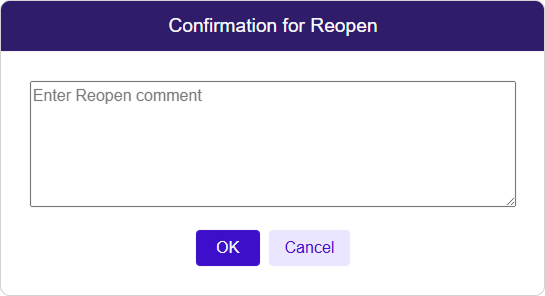 Add Reopen Reason